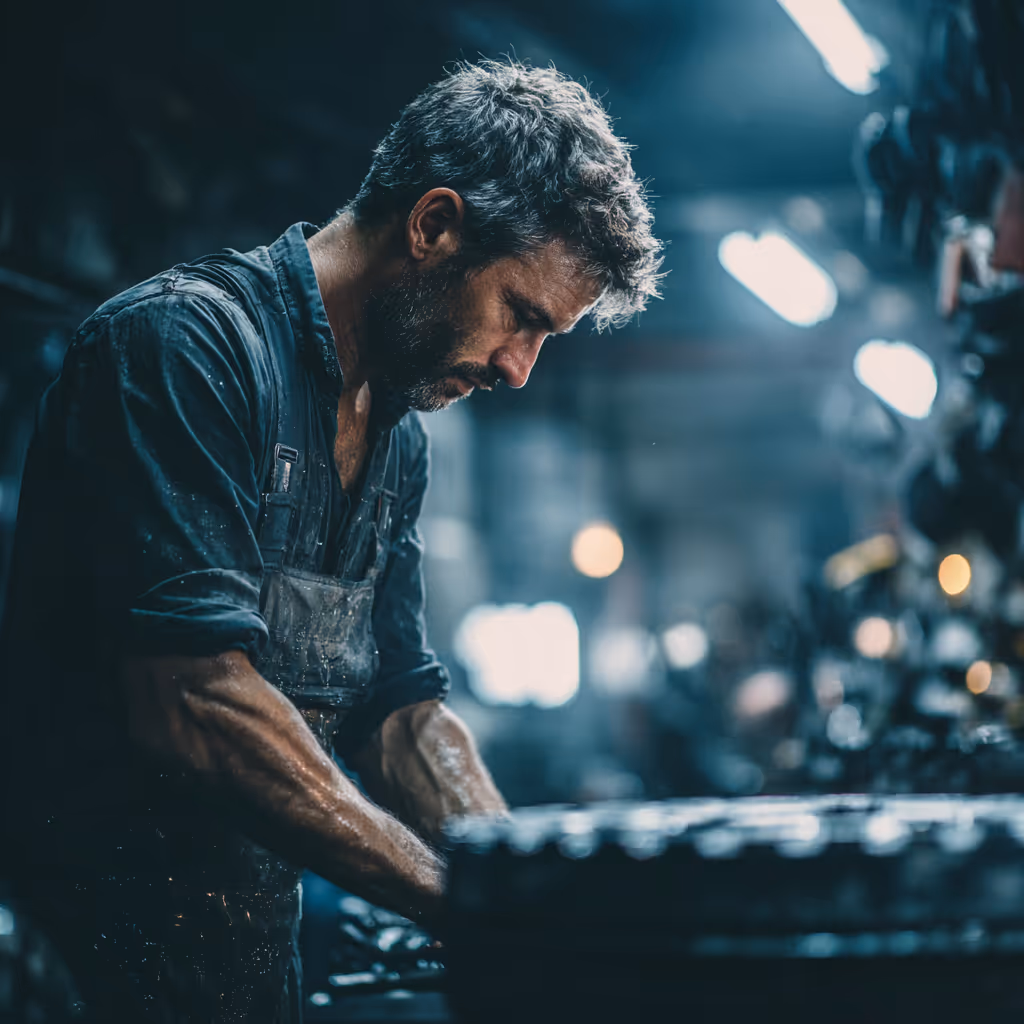 Technician performing a general vehicle service